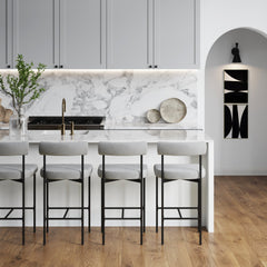 Metal Counter Height Bar Stools Gray (Set of 4)