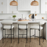 Boucle Counter Height Bar Stools (Set of 3)