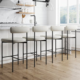 Boucle Counter Height Bar Stools (Set of 4)