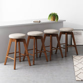 Wood Swivel Counter Height Bar Stools Brown (Set of 4)
