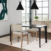 Upholstered Dining Chair Light Brown (Set of 2)