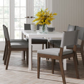 Upholstered Dining Chairs Dark Brown (Set of 6)