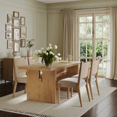 Boho Natural Flax & Seagrass Dining Chair (Set of 4)