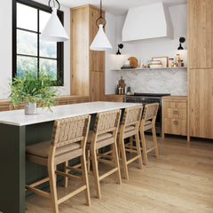 Woven Counter Height Bar Stools Brown (Set of 2)