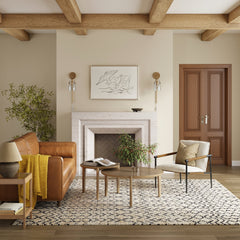 Boucle Fabric & Metal Accent Chair