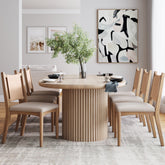 Arched Back Seagrass Dining Chair Light Brown (Set of 6)