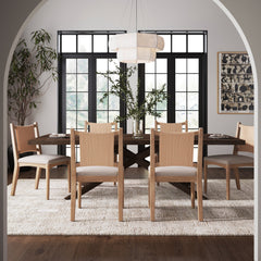 Arched Back Seagrass Dining Chair Light Brown (Set of 6)