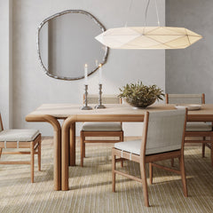 Woven Rope Back Dining Chair Brushed Light Brown (Set of 6)