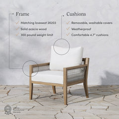 Outdoor 4 Piece Wood Patio Set Loveseats and Chairs White