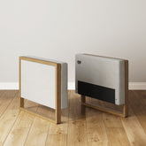 Upholstered Sofa Arms Textured Gray (Modular Sofa Part)