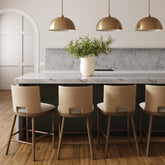 Seagrass Rope Back Counter Bar Stool Medium Brown (Set of 4)