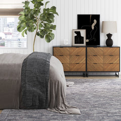 3-Drawer Brushed Fir Dresser (Set of 2)