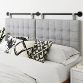 Button Tufted King Wall Mount Headboard