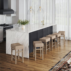 Seagrass Counter Height Bar Stools Brown (Set of 6)