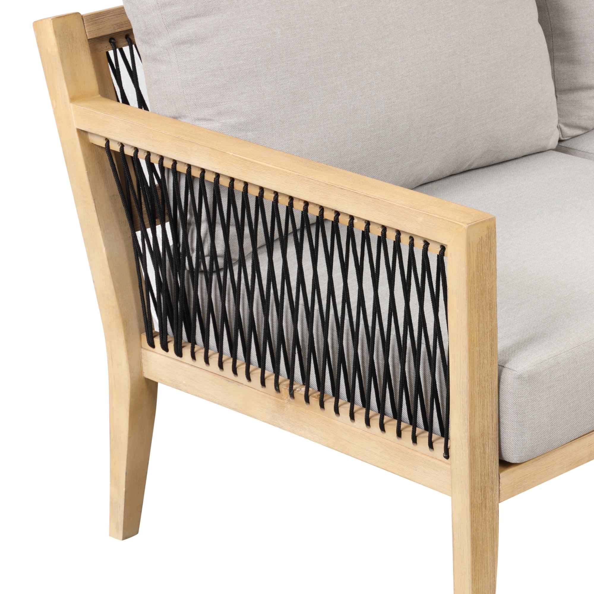 Outdoor 4 Piece Wood Patio Chair Set Acacia