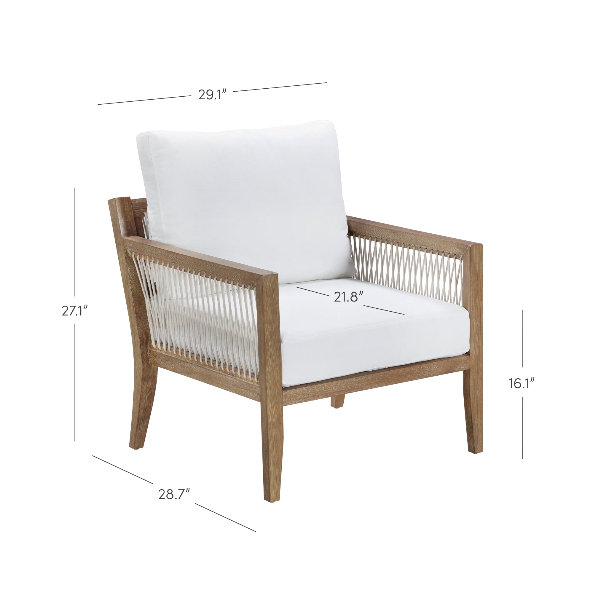 Outdoor 4 Piece Wood Patio Set Loveseats and Chairs White