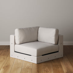 Upholstered Sofa Corner Seat Textured Bisque (Modular Sofa Part)