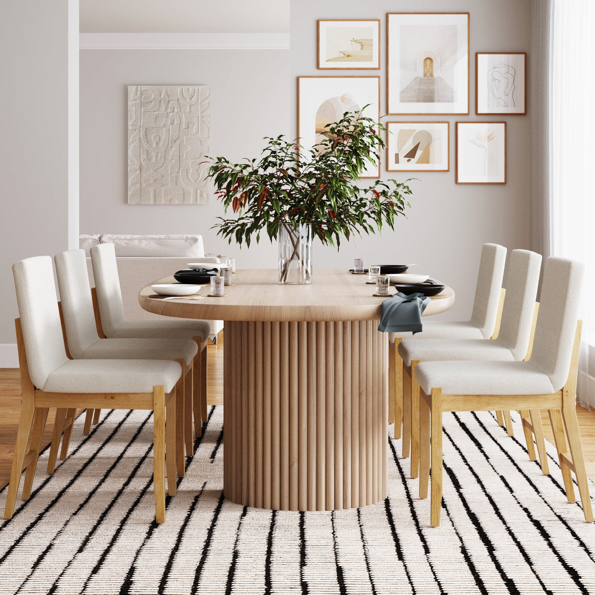 Modern Exposed Back Dining Chair (Set of 6)