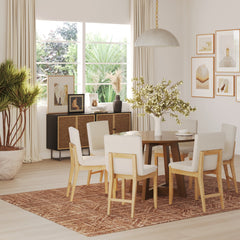 Modern Exposed Back Dining Chair (Set of 6)