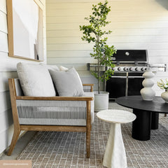 Outdoor 4 Piece Wood Patio Set Loveseats and Chairs