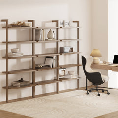 Wood Wall Bookshelves Light Brown (Set of 3)