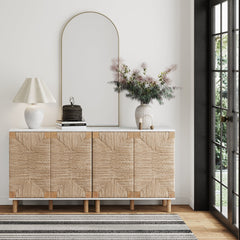 Seagrass TV Console Credenza White (Set of 2)
